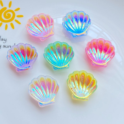 10Gb Jauna Kawaii Cute karikatūra Shiny Shells Series Flat Back Resin Cabochons Scrapbooking DIY Juvelierizstrādājumi Amatniecības apdares aksesuāri