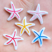 20 vnt. Naujas mielas Mini Starfish plokščios nugaros dervos kabošonai Scrapbooking „pasidaryk pats“ papuošalų amatų dekoravimo priedas