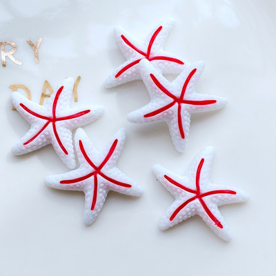 20 vnt. Naujas mielas Mini Starfish plokščios nugaros dervos kabošonai Scrapbooking „pasidaryk pats“ papuošalų amatų dekoravimo priedas