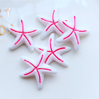 20 vnt. Naujas mielas Mini Starfish plokščios nugaros dervos kabošonai Scrapbooking „pasidaryk pats“ papuošalų amatų dekoravimo priedas