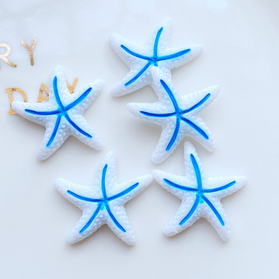 20 vnt. Naujas mielas Mini Starfish plokščios nugaros dervos kabošonai Scrapbooking „pasidaryk pats“ papuošalų amatų dekoravimo priedas