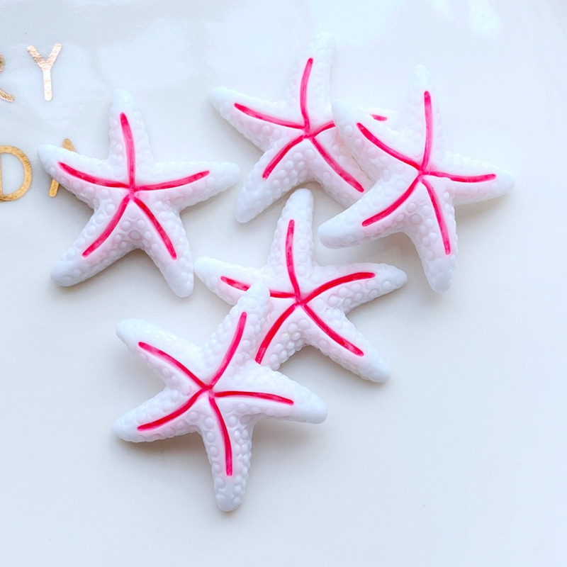 20 vnt. Naujas mielas Mini Starfish plokščios nugaros dervos kabošonai Scrapbooking „pasidaryk pats“ papuošalų amatų dekoravimo priedas