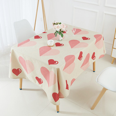 Szív alakú, geometrikus kockás divat Tartós terítő Asztaldísz Kiegészítők Négyszögletes étkező esküvői dekoráció kandalló