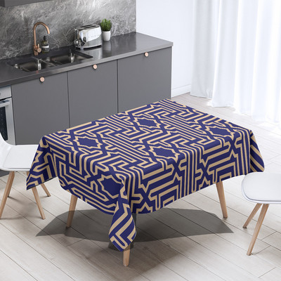 Vodootporni stolnjak s natpisom Džamija i Fanus lampion Dekoracija doma Pravokutni pokrivač za stol za zabave Ramadan Islamski Musliman