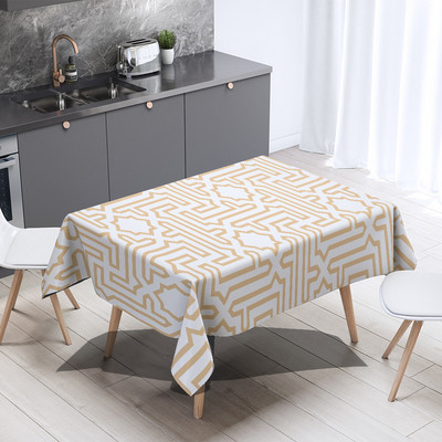 Vodootporni stolnjak s natpisom Džamija i Fanus lampion Dekoracija doma Pravokutni pokrivač za stol za zabave Ramadan Islamski Musliman