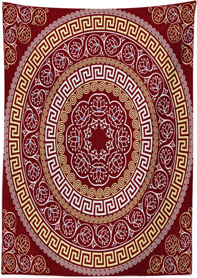 Óceán terítő Napsütéses nyári nap a homokos tengerparton Nyugodt parton Négyszögletű asztaltakaró étkező konyhához kandalló