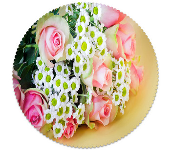 Πανέμορφα λουλούδια Τραπεζομάντηλο Ορθογώνιο και Στρογγυλό Κάλυμμα Τραπεζιού για Στολισμό Γάμου Αξεσουάρ Διακόσμηση Τραπεζαρίας