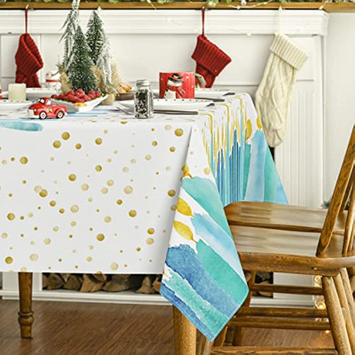 Hanuka dekoracija Perivi stolnjak Svijeće Blagdanska obiteljska zabava Dekoracija blagovaonice Stolić za kavu Uređenje doma Vodootporni stolnjak