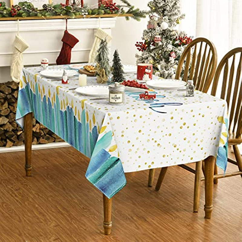 Hanuka dekoracija Perivi stolnjak Svijeće Blagdanska obiteljska zabava Dekoracija blagovaonice Stolić za kavu Uređenje doma Vodootporni stolnjak