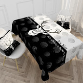 Nordic Elk ūdensizturīgs galdauts mājsaimniecības virtuves galda apdares piederumi Taisnstūra galdauts kāzu dekors Mantel