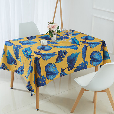 Tropisku palmu banānu lapu raksta apdruka Galdauts Mode Izturīgs kāzu pārsegs Galds Svētku ballīte Virtuves dekoru aksesuāri