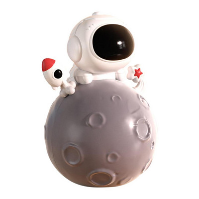 Plastmasas astronautu cūciņa banka trušu banka Jaungada astronauta rotaļlieta ar planētas monētu banku sveķu naudas burciņu kosmosa dekorēšanai