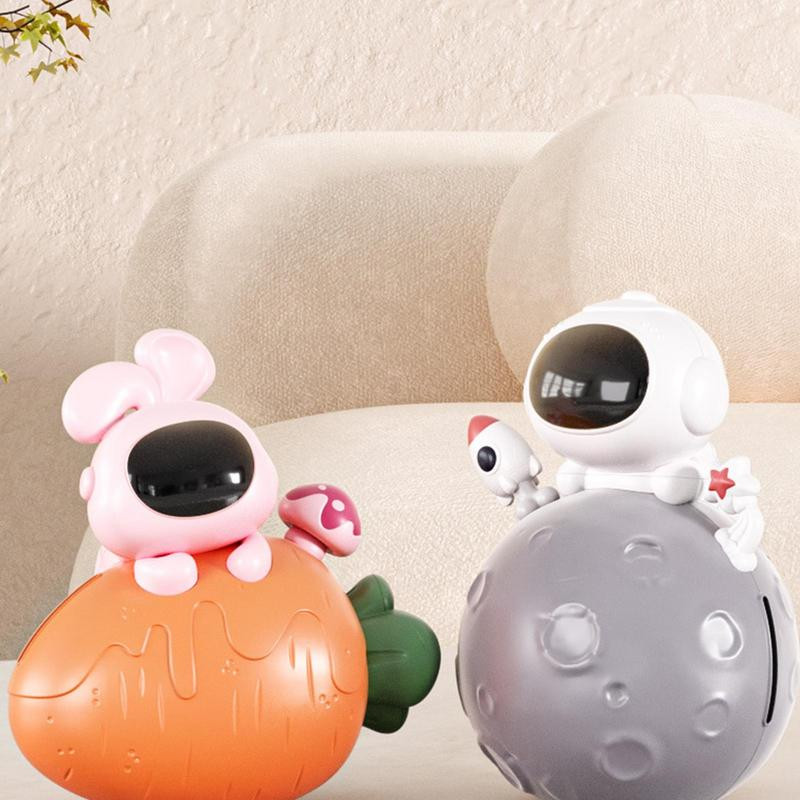 Plastmasas astronautu cūciņa banka trušu banka Jaungada astronauta rotaļlieta ar planētas monētu banku sveķu naudas burciņu kosmosa dekorēšanai