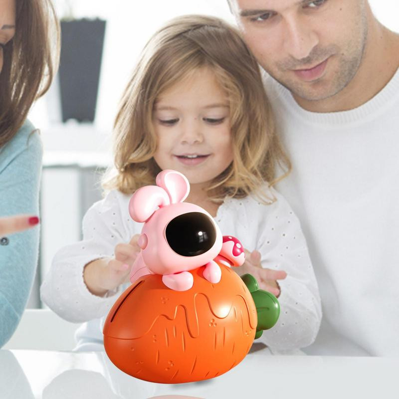 Plastmasas astronautu cūciņa banka trušu banka Jaungada astronauta rotaļlieta ar planētas monētu banku sveķu naudas burciņu kosmosa dekorēšanai