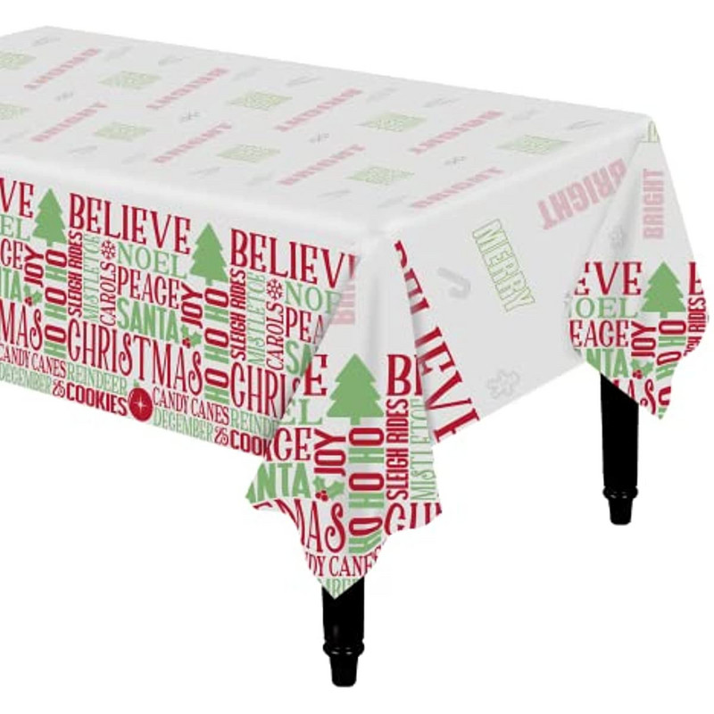 Karácsonyi díszek 2023 Vízálló terítő Esküvői dekoráció Szilveszteri buli étkező dekoráció Mosható terítő