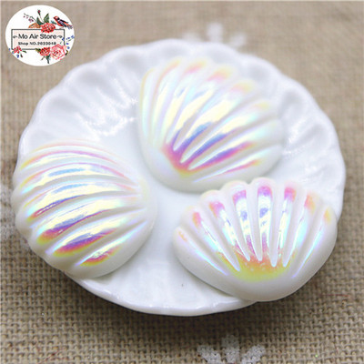 20tk Vaigu läikiv värviline merekarp, lame seljaosa Cabochon DIY Hair Bow Center Scrapbooking Craft 19x20mm