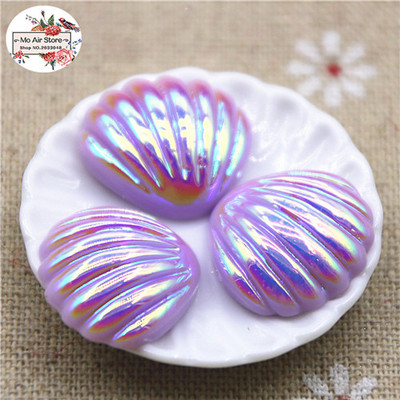 20tk Vaigu läikiv värviline merekarp, lame seljaosa Cabochon DIY Hair Bow Center Scrapbooking Craft 19x20mm