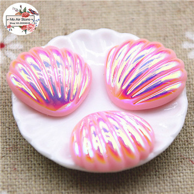 20tk Vaigu läikiv värviline merekarp, lame seljaosa Cabochon DIY Hair Bow Center Scrapbooking Craft 19x20mm