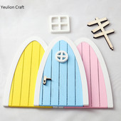 Miniatiūrinės medinės elfo durelės dantų fėjos durelės mini namų aksesuarai Apsimetinėlė žaislas Dovana vaikams Baldų modeliavimas Miniatiūros