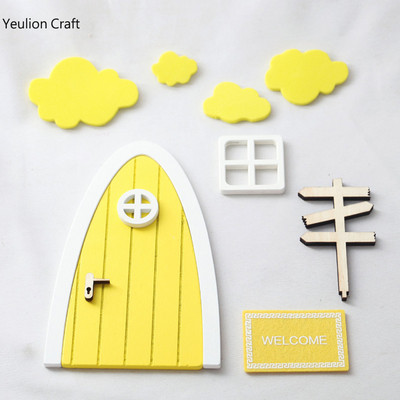 Miniatiūrinės medinės elfo durelės dantų fėjos durelės mini namų aksesuarai Apsimetinėlė žaislas Dovana vaikams Baldų modeliavimas Miniatiūros