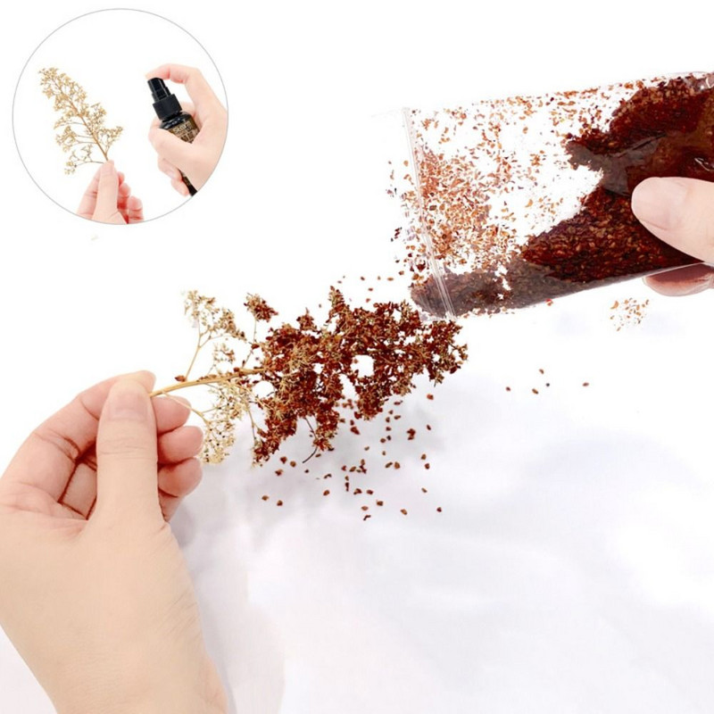 35ml/σακούλα Micro Landscape Leaves Sand Τραπέζι Diorama Τούφες από γρασίδι Αξεσουάρ Μινιατούρα Φύλλων Στατικό Μοντέλο Bonsai Fairy Garden Decor