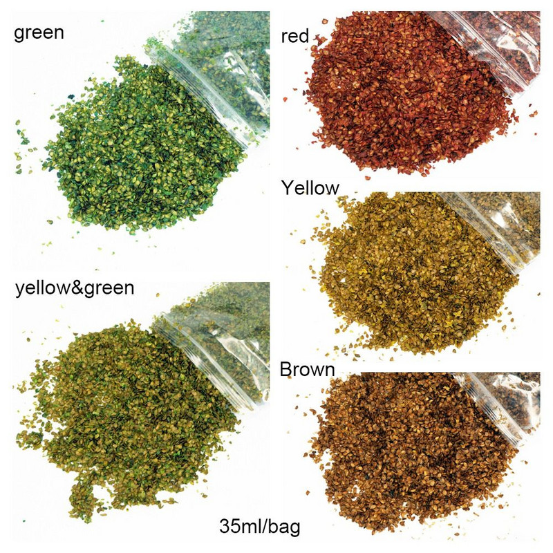 35ml/σακούλα Micro Landscape Leaves Sand Τραπέζι Diorama Τούφες από γρασίδι Αξεσουάρ Μινιατούρα Φύλλων Στατικό Μοντέλο Bonsai Fairy Garden Decor
