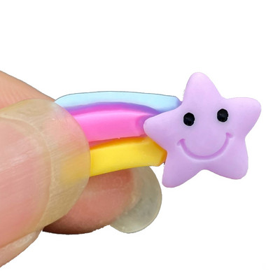 20 vnt. Naujas mielas mini animacinis filmas karūna vaivorykštės debesis, plokščia nugara Derva, iškarpų knyga „pasidaryk pats“ papuošalai, ausiniai, amatų dekoravimo priedai