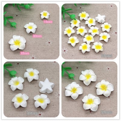 16mm/20mm/26mm Plumeria Rubra cvijet smola Flatback Cabochon DIY ukras za telefon s nakitom