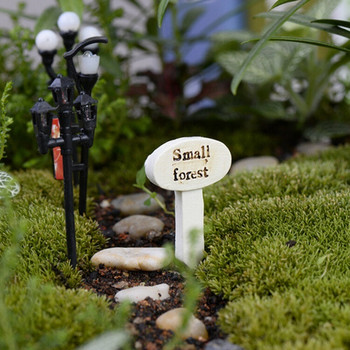 Mini Resin Sign Board Bonsai Figurines Micro Landscape Crafts Πινακίδες Μινιατούρες Fairy Garden Moss Terrarium Decor