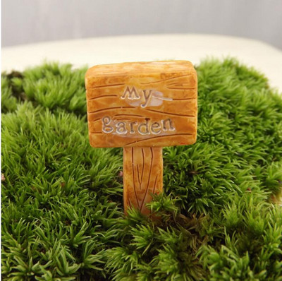 Mini gyanta tábla Bonsai figurák Mikro Táj kézműves jelzőtábla Miniatűr Tündérkert Moha Terrárium dekoráció