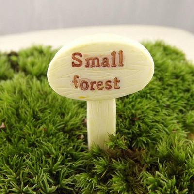 Mini gyanta tábla Bonsai figurák Mikro Táj kézműves jelzőtábla Miniatűr Tündérkert Moha Terrárium dekoráció