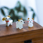 Värvilised armsad klaasist koerte minikujukesed käsitöökaunistused jaapani stiilis naljakad pisikesed multifilmid loomakujude ruumi kawaii sisekujundus lastele