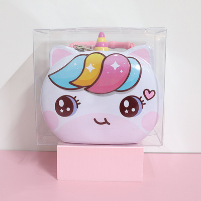 Kawaii vienradzis dzelzs cūciņa banka ar slēdzeni bērniem, ietaupiet naudu bankas naudas monētu kaste, kas piesaista naudas burciņu rotaslietu uzglabāšanas tvertnes Ziemassvētku dāvana