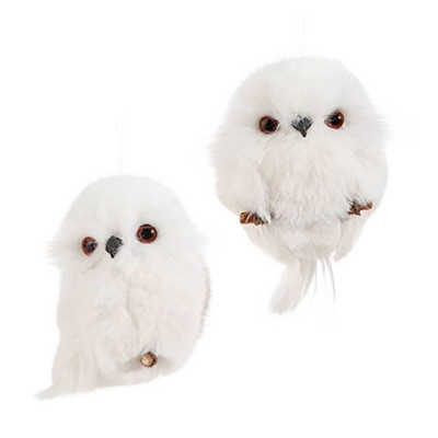 Ziemassvētku mākslīgās pūces kulons 2gab/komplekts Dzīvnieku rotājumu dekoru piederumi