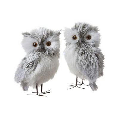 Ziemassvētku mākslīgās pūces kulons 2gab/komplekts Dzīvnieku rotājumu dekoru piederumi