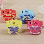 Kreativna mini crtana dječja odjeća Limenka Metalna kasica prasica s bravom Kutija za novčiće za uštedu novca Dječja igračka Darovi za djecu