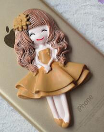 2GAB Karikatūra kawaii meitene Sveķi Plakana mugura Cabochon Miniatūra pārtika Mākslas piederumi Dekorācijas šarms Amatniecība, DIY 85x50mm