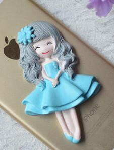 2GAB Karikatūra kawaii meitene Sveķi Plakana mugura Cabochon Miniatūra pārtika Mākslas piederumi Dekorācijas šarms Amatniecība, DIY 85x50mm