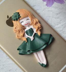 2GAB Karikatūra kawaii meitene Sveķi Plakana mugura Cabochon Miniatūra pārtika Mākslas piederumi Dekorācijas šarms Amatniecība, DIY 85x50mm