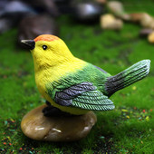 Mazs jauks papagaiļa putnu ligzda figūriņa dzīvnieka modelis mājas dekors Miniatūra sveķu pasaka dārza pundurkociņš dekorācijas aksesuāri