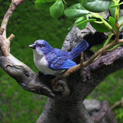 Mazs jauks papagaiļa putnu ligzda figūriņa dzīvnieka modelis mājas dekors Miniatūra sveķu pasaka dārza pundurkociņš dekorācijas aksesuāri