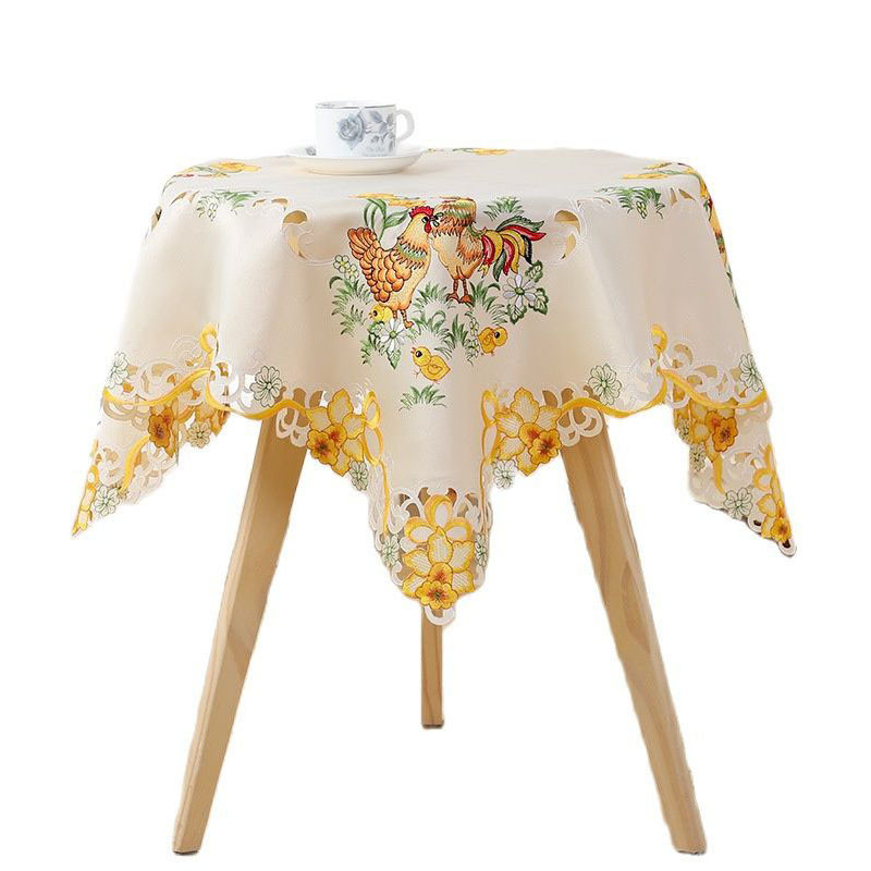 Populiarus atlasinis Velykų vištiena Išsiuvinėtas staltiesės rankšluostis virtuvės valgomasis kavos arbatos staltiesės vakarėlis gimtadienis Namų dekoras
