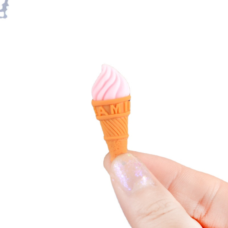 10gab Mini Resin Kawaii Ice Cream Flatback Scrapbooking Materiāli Aksesuāri Cabochon Piederumi Leļļu namiņa Miniatūras Rīki Amatniecība