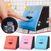 1PC Funny Face Cūciņa banka Cilvēka seja Viedais sensors Saving Bank Elektriskā monēta var ēst naudu Cūciņa banka multfilma Sejas formas monētu aizliegums