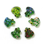 6db Egyedi aranyos béka mini figura üvegdíszek húsvéti rajzfilm állat apró varangy szobor otthoni íróasztal tündér kerti dekor kellékek