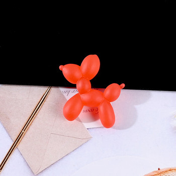 15 τμχ χαριτωμένο μίνι ζωάκι με μπαλόνι σκύλος αρκουδάκι ρητίνη επίπεδη πλάτη Cabochon κουκλόσπιτο χειροτεχνία Μινιατούρα στολίδι με νεράιδες κήπου