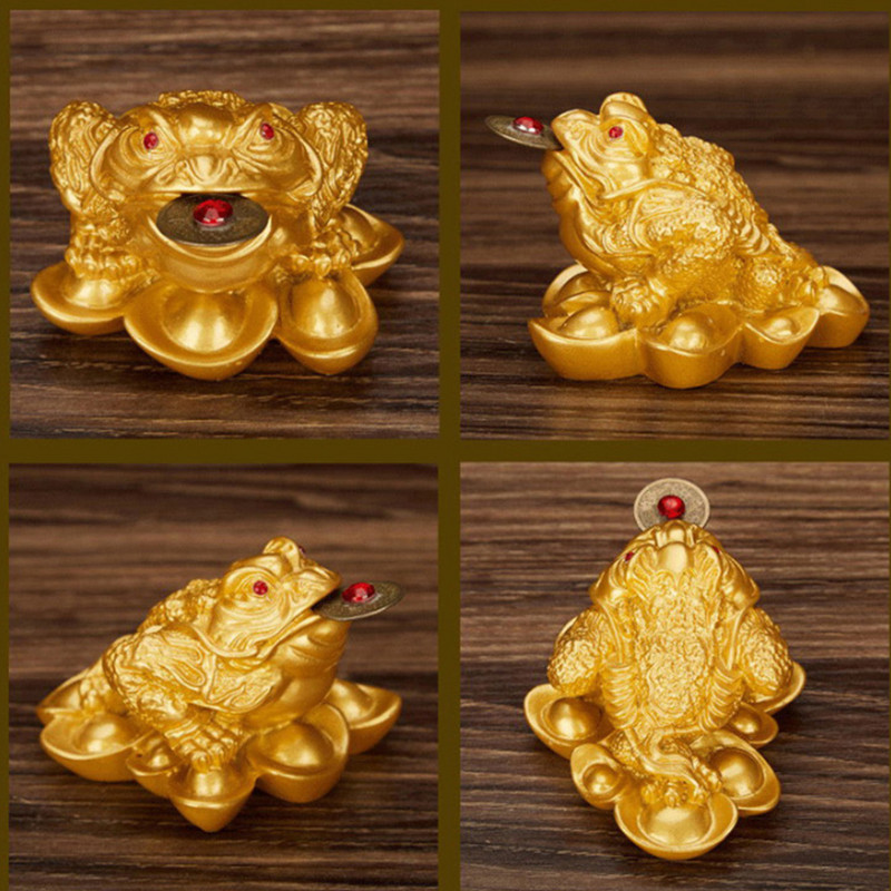 Háromlábú varangy díszgyanta Lucky Fortune korrózióállóság jólét Tartós gonosz kiküszöbölése irodai asztali otthoni ajándékok