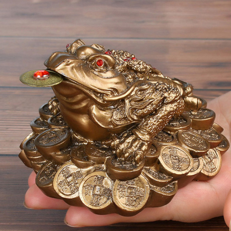 Háromlábú varangy díszgyanta Lucky Fortune korrózióállóság jólét Tartós gonosz kiküszöbölése irodai asztali otthoni ajándékok