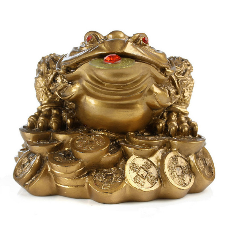 Háromlábú varangy díszgyanta Lucky Fortune korrózióállóság jólét Tartós gonosz kiküszöbölése irodai asztali otthoni ajándékok