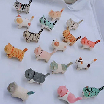 Διακοσμητικά χαριτωμένα γατάκια Ξυλογλυπτική Ξυλογλυπτική Παιδική DIY Έγχρωμη ζωγραφική Νέος τύπος Παιχνίδια δημιουργίας τοπίου Δώρο γενεθλίων